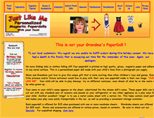 Tablet Screenshot of justlikemepaperdolls.com